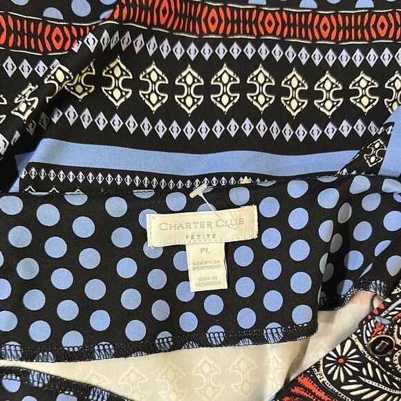 Charter Club Multi- Patterned Women's Top Size LP - Picture 13 of 13